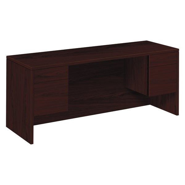 Hon Kneespace Credenza With.75-Height Pedestals, 72w x 24d, Mahogany H10543.NN